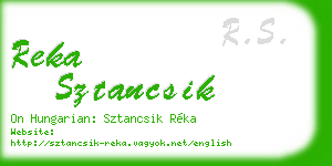 reka sztancsik business card
