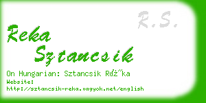 reka sztancsik business card